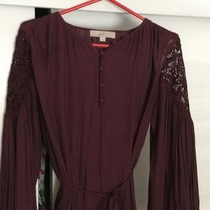 Peasant plum wine dress Ann Taylor